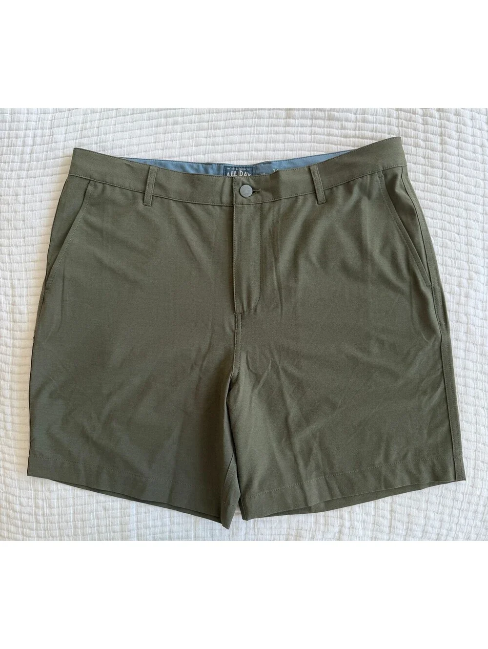 Faherty All Day Shorts Trail Olive Green Men’s Size 36 7